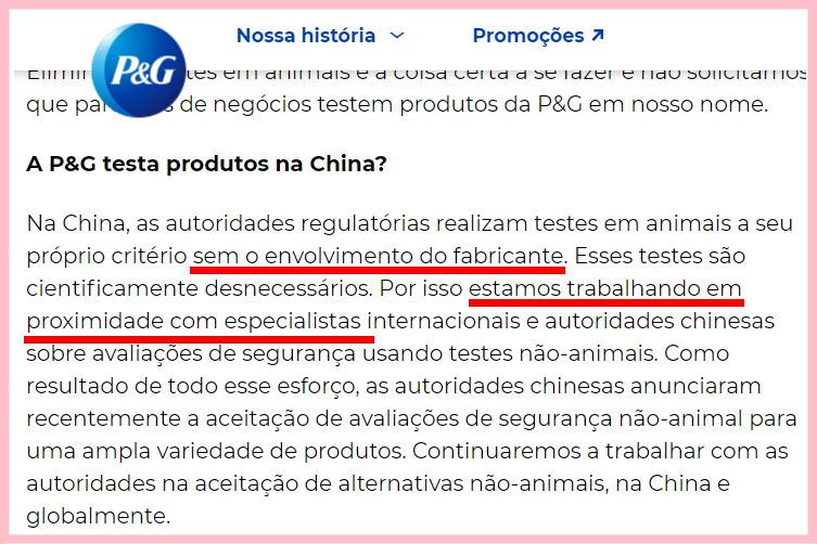 P&G realiza testes em animais. Confira comprovações! (2019)