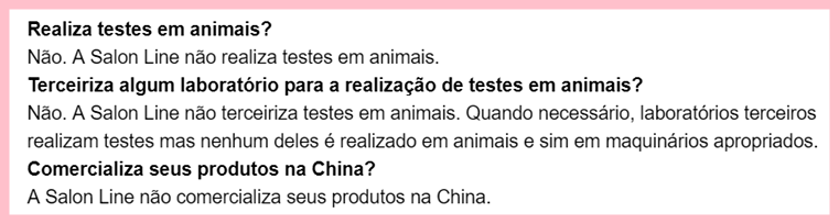 Salon Line é realmente vegana? Realiza testes em animais? (2019)