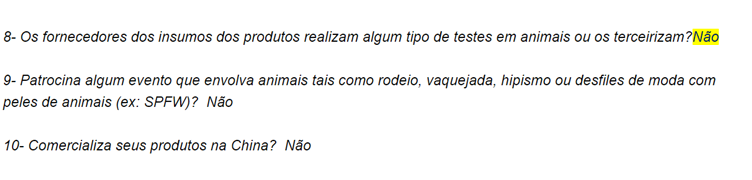 AnaZoe é livre de testes em animais? É uma marca vegana?