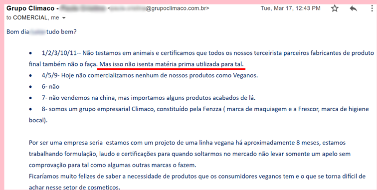 Fenzza Makeup testa em animais em 2020? É cruelty-free ou vegana?